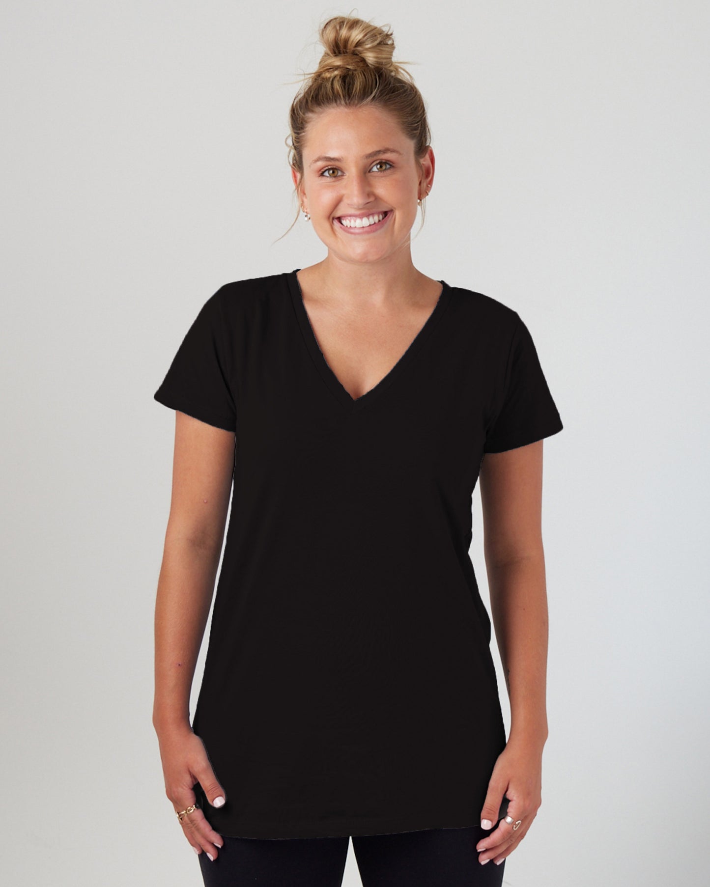 Short Sleeve Ladies V-Neck T-Shirt