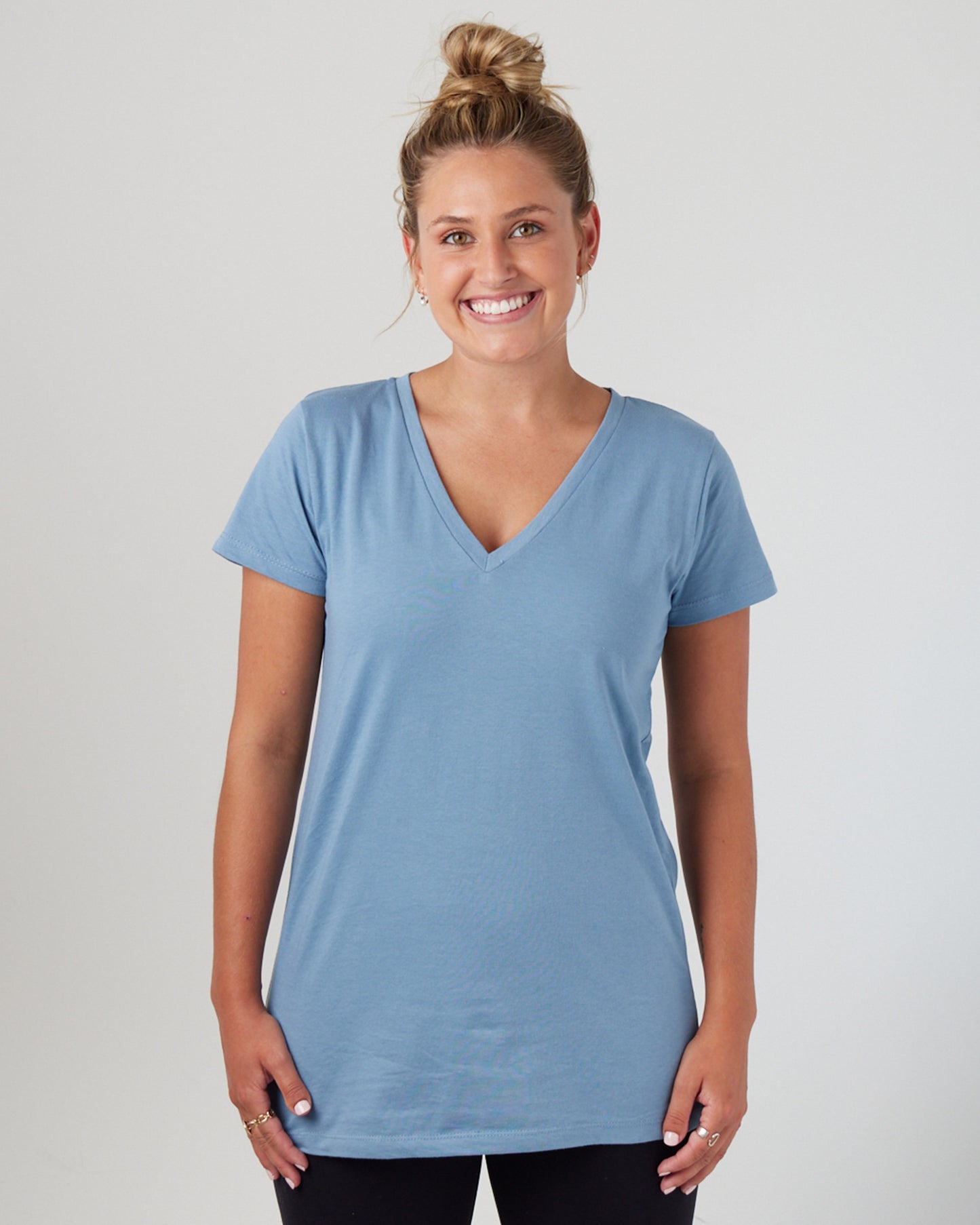 Short Sleeve Ladies V-Neck T-Shirt