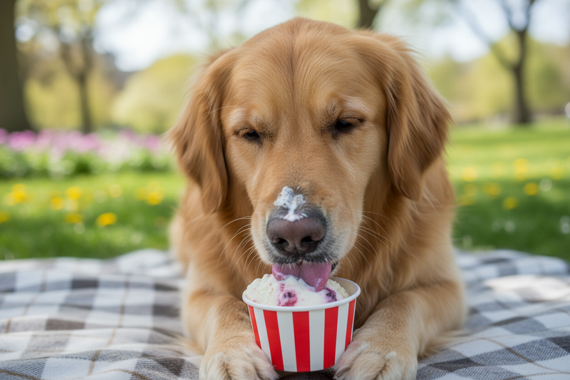 Homemade Peanut Butter Banana Doggie Ice Cream
